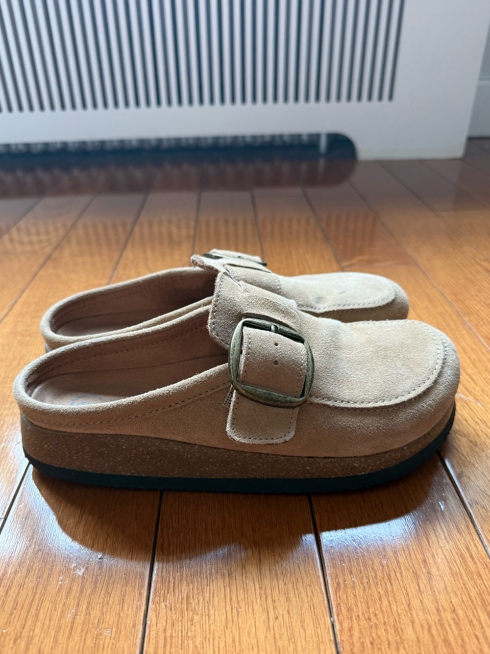 White Mountain Bueno Suede Footbeds Clog Mule Beach Wood Taupe Size 8 - Picture 8 of 13